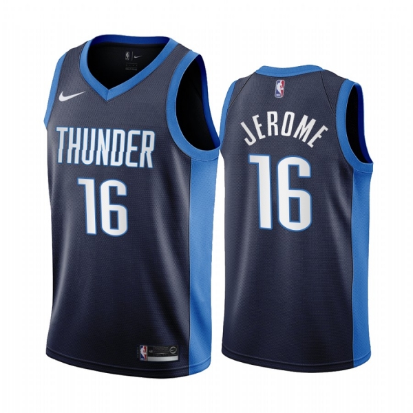 2020-21 Oklahoma City Thunder Ty Jerome Earned Edition Navy #16 Jersey