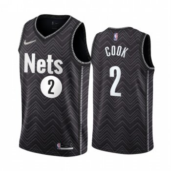 Tyler Cook Brooklyn Nets 2020-21 Earned Edition Black #2 Jersey Swingman