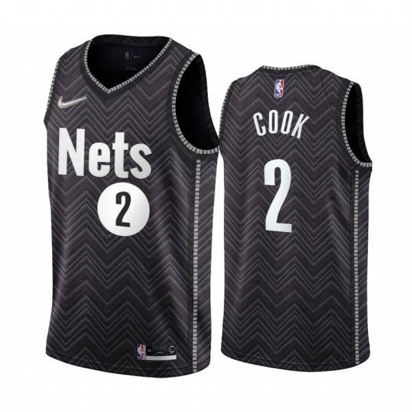 Tyler Cook Brooklyn Nets 2020-21 Earned Edition Black #2 Jersey Swingman