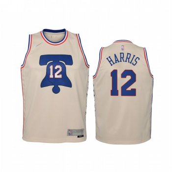 Youth Tobias Harris Philadelphia 76ers 2021 Earned Edition Cream Jersey Swingman