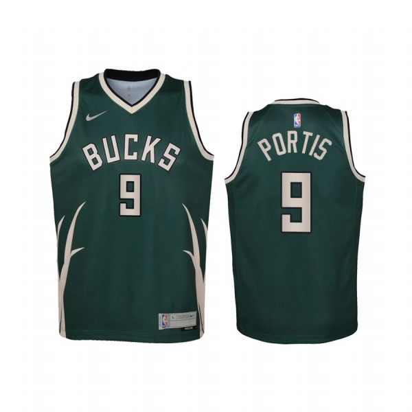 Youth Bobby Portis Milwaukee Bucks 2021 Earned Edition Portis Jersey Swingman