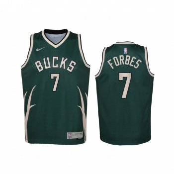 Youth Bryn Forbes Milwaukee Bucks 2021 Earned Edition Forbes Jersey Swingman