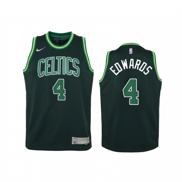 Youth Carsen Edwards Boston Celtics 2021 Earned Edition Green Jersey