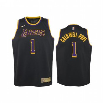 Youth Kentavious Caldwell-Pope Los Angeles Lakers 2021 Earned Edition Black Jersey Swingman