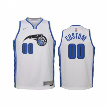 Youth Custom Orlando Magic 2021 Earned Edition White Jersey Swingman