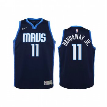 Youth Dallas Mavericks Tim Hardaway Jr. 2021 Earned Edition Navy Jersey Swingman #11