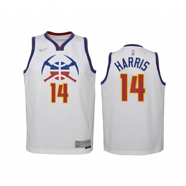 Youth Denver Nuggets Gary Harris 2021 Earned Edition White Jersey Swingman #14