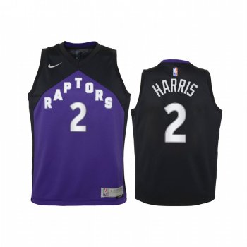 Youth Toronto Raptors Jalen Harris 2021 Earned Edition purple Jersey Swingman #2