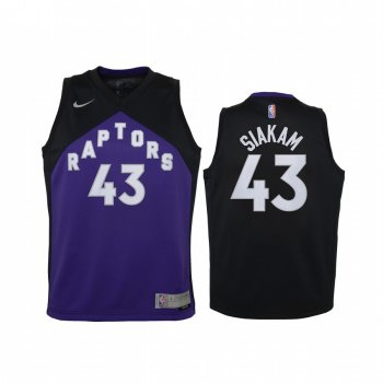 Youth Toronto Raptors Pascal Siakam 2021 Earned Edition Black Jersey Swingman #43