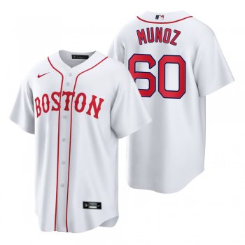 Boston Red Sox Yairo Munoz White 2021 Patriots' Day Replica Jersey