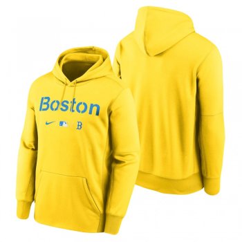 Boston Red Sox Gold 2021 City Connect Baseball Therma Pullover Hoodie