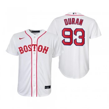 Youth Boston Red Sox Jarren Duran Nike White 2021 Patriots' Day Replica Jersey