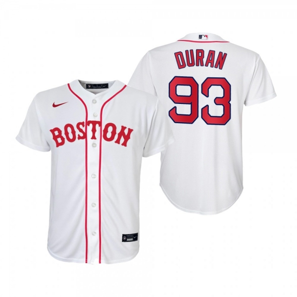 Youth Boston Red Sox Jarren Duran Nike White 2021 Patriots' Day Replica Jersey