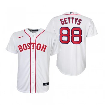 Youth Boston Red Sox Michael Gettys Nike White 2021 Patriots' Day Replica Jersey