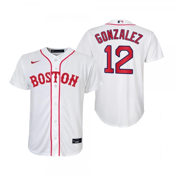 Youth Boston Red Sox Marwin Gonzalez Nike White 2021 Patriots' Day Replica Jersey