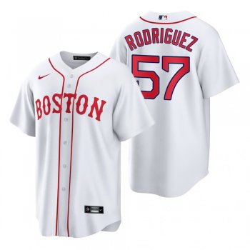 Boston Red Sox Eduardo Rodriguez White 2021 Patriots' Day Replica Jersey