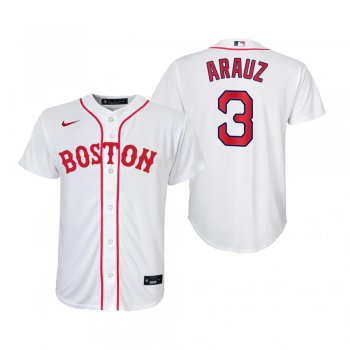 Youth Boston Red Sox Jonathan Arauz Nike White 2021 Patriots' Day Replica Jersey