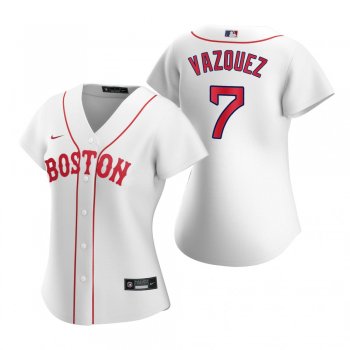 Women's Boston Red Sox Christian Vazquez White 2021 Patriots' Day Replica Jersey