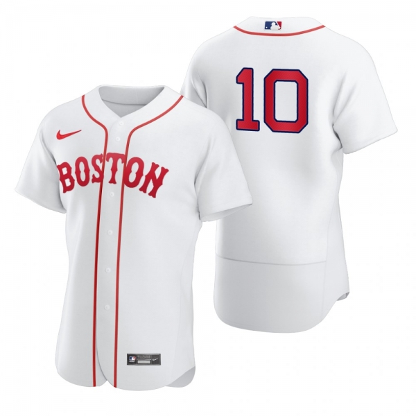 Men's Boston Red Sox Hunter Renfroe White 2021 Patriots' Day Authentic Jersey