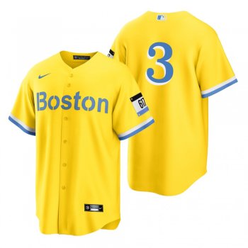 Boston Red Sox Jonathan Arauz Gold Light Blue 2021 City Connect Replica Jersey