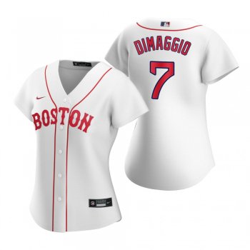 Women's Boston Red Sox Dom DiMaggio White 2021 Patriots' Day Replica Jersey