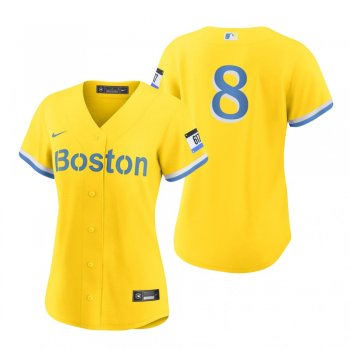 Women's Boston Red Sox Carl Yastrzemski Gold Light Blue 2021 City Connect Replica Jersey