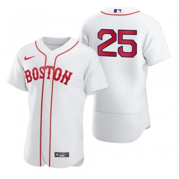 Men's Boston Red Sox Kevin Plawecki White 2021 Patriots' Day Authentic Jersey