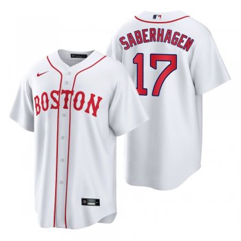 Boston Red Sox Bret Saberhagen White 2021 Patriots' Day Replica Jersey