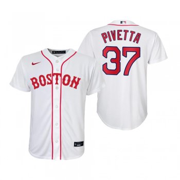 Youth Boston Red Sox Nick Pivetta Nike White 2021 Patriots' Day Replica Jersey