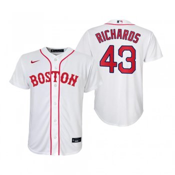 Youth Boston Red Sox Garrett Richards Nike White 2021 Patriots' Day Replica Jersey