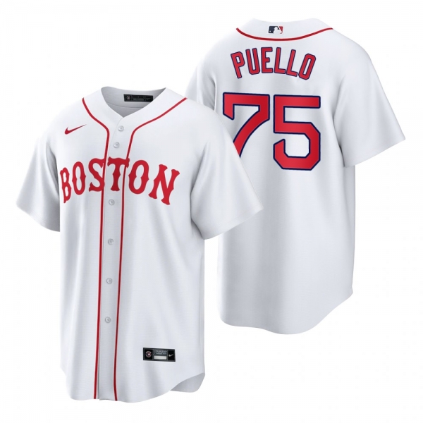 Boston Red Sox Cesar Puello White 2021 Patriots' Day Replica Jersey