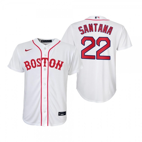 Youth Boston Red Sox Danny Santana Nike White 2021 Patriots' Day Replica Jersey