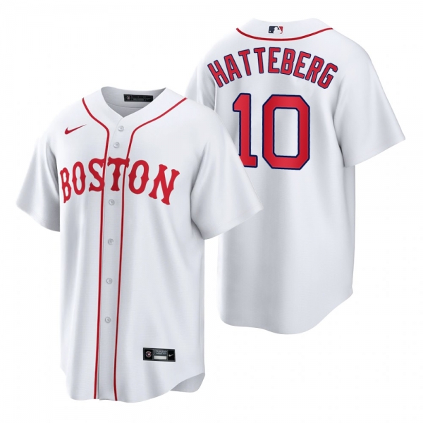 Boston Red Sox Scott Hatteberg White 2021 Patriots' Day Replica Jersey