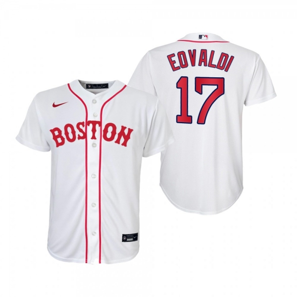 Youth Boston Red Sox Nathan Eovaldi Nike White 2021 Patriots' Day Replica Jersey