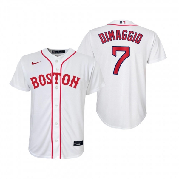 Youth Boston Red Sox Dom DiMaggio Nike White 2021 Patriots' Day Replica Jersey