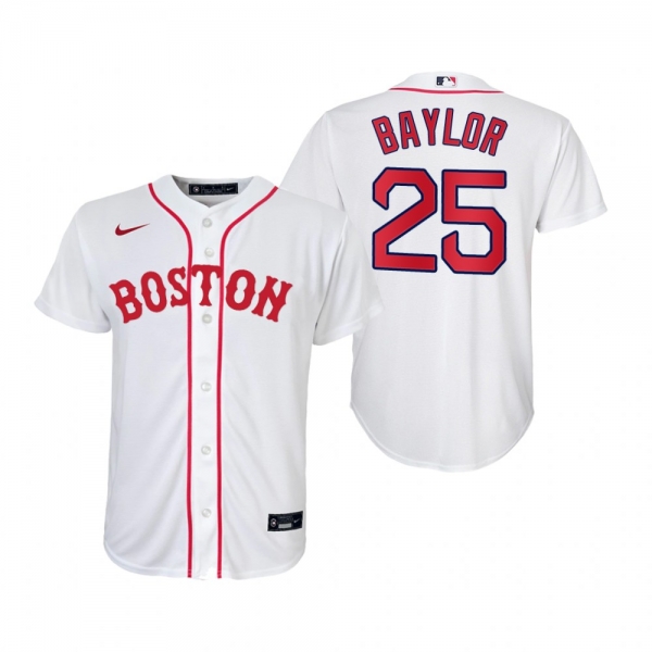 Youth Boston Red Sox Don Baylor Nike White 2021 Patriots' Day Replica Jersey