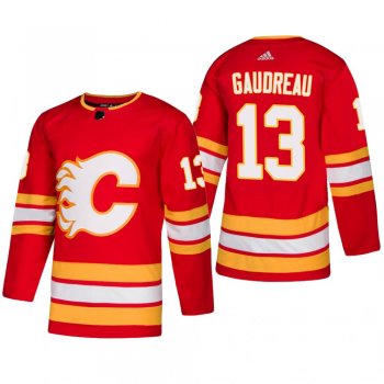 Men's Calgary Flames Johnny Gaudreau #13 2018-19 Alternate Reasonable Adidas Authentic Jersey - Red