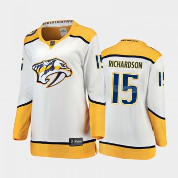 Women's 2020-21 Nashville Predators Brad Richardson #15 Away Breakaway Player Jersey - White