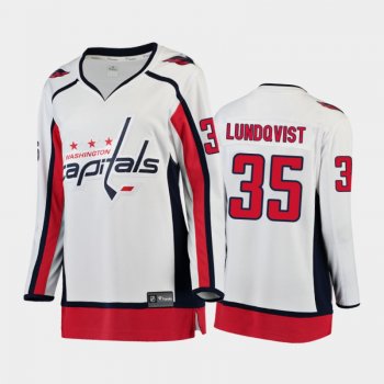 Women's 2020-21 Washington Capitals Henrik Lundqvist #35 Away Breakaway Player Jersey - White