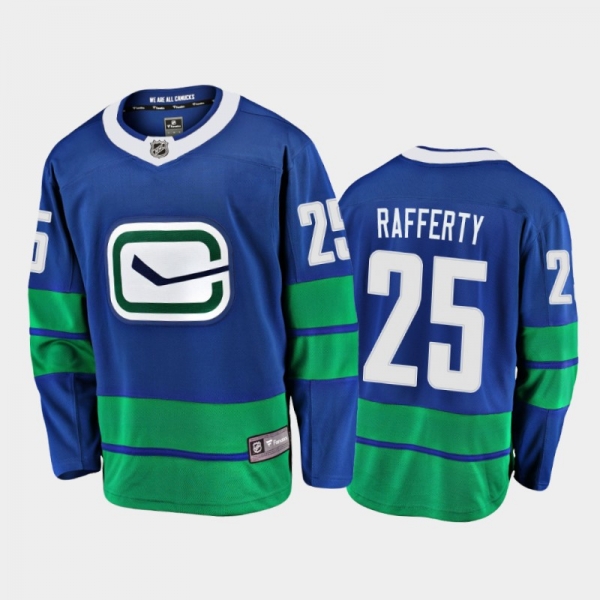 Men's Vancouver Canucks Brogan Rafferty #25 Alternate Blue 2020-21 Breakaway Player Jersey