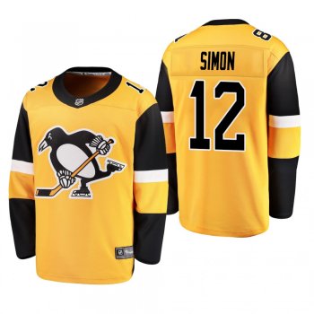 Men's Pittsburgh Penguins Dominik Simon #12 2019 Alternate Reasonable Breakaway Jersey - Gold