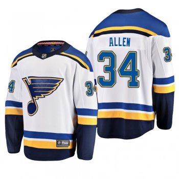 Men's St. Louis Blues Jake Allen #34 Away White Breakaway Player Cheap Jersey