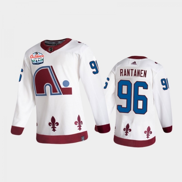 Men's Colorado Avalanche Mikko Rantanen #96 2021 Lake Tahoe White Authentic Patch Jersey