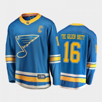 Men's St. Louis Blues Brett Hull #16 Alternate Retired Player Nikename Blue Jersey