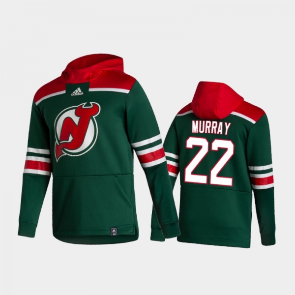 Men's New Jersey Devils Ryan Murray #22 Authentic Pullover Special Edition 2021 Reverse Retro Green Hoodie