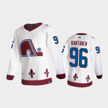 Men's Colorado Avalanche Mikko Rantanen #96 Reverse Retro 2020-21 White Authentic Jersey