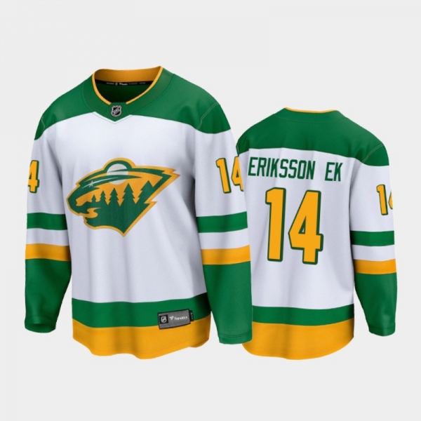 Men's Minnesota Wild Joel Eriksson Ek #14 Special Edition White 2021 Jersey