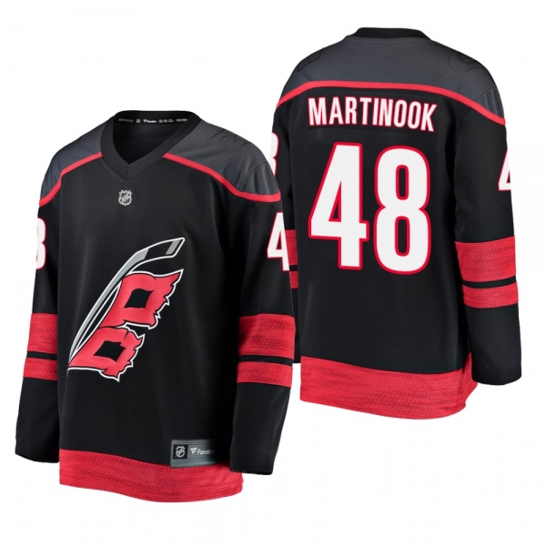 Youth Carolina Hurricanes Jordan Martinook #48 2019 Alternate Cheap Breakaway Player Jersey - Black