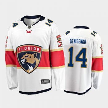 Men's Florida Panthers Grigori Denisenko #14 Away White 2020-21 Breakaway Player Jersey