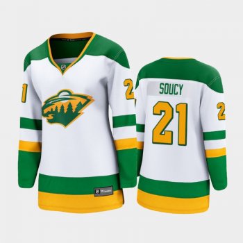 Women's 2021 Minnesota Wild Carson Soucy #21 Special Edition Jersey - White